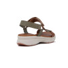 Country Sandalia Dama Casual 1 Tira Y Pulsera C/velkro Salvia-ambar