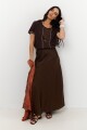 REMERA SATEN MARRON