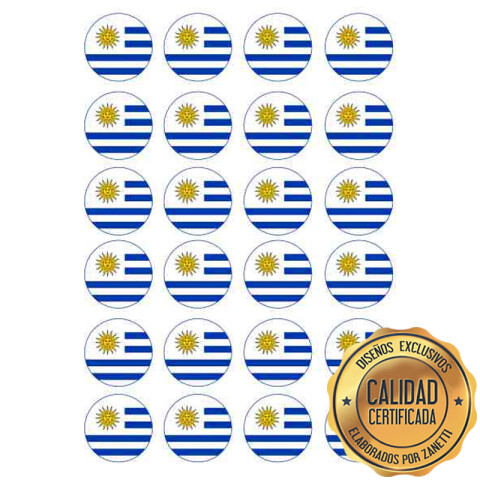 Lámina Uruguay Bandera x24