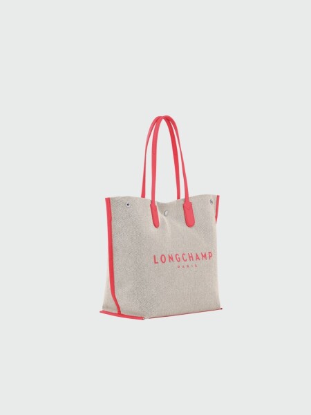 Longchamp -Cartera de material textil con logo Rojo