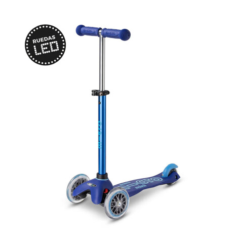 Monopatín 3 en 1 Micro Deluxe LED Ajustable con 3 Ruedas AZUL