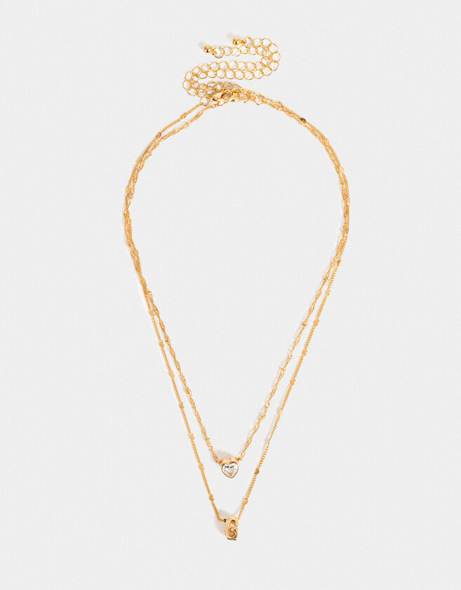 Collares Cortos Con cubic zirconia Collar Corto Cubic Inicial "g" - Dorado