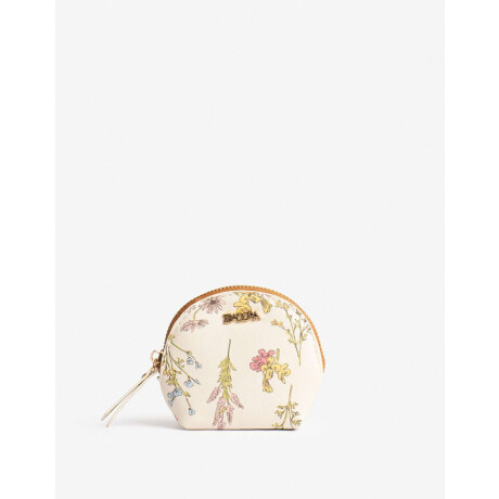 Monedero Con Cierre Estampado Flores