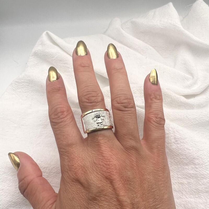 Anillo plata y oro Niña Anillo plata y oro Niña