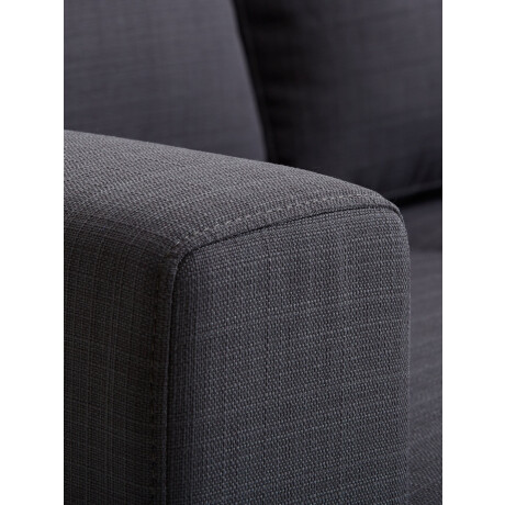Sofa Egense 2 Cuerpos Tela Gris Oscuro