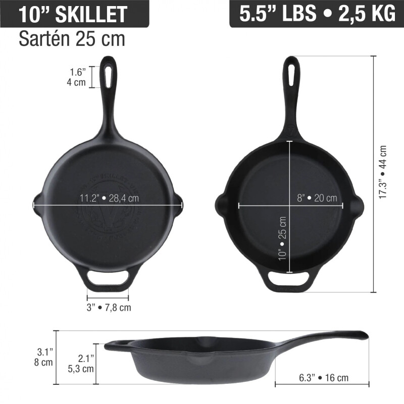 Sarten hierro curado 25cm Victoria Sarten hierro curado 25cm Victoria