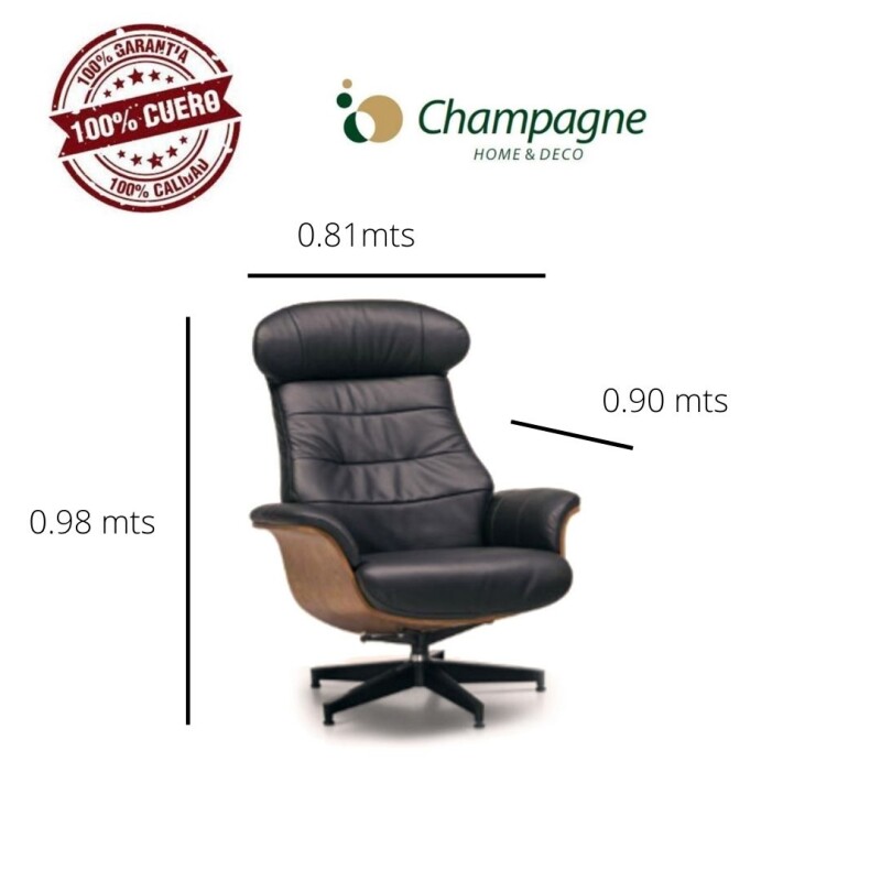 POLTRONA PAIGE RECLINABLE - 100% CUERO - PERLA MATE POLTRONA PAIGE RECLINABLE - 100% CUERO - PERLA MATE
