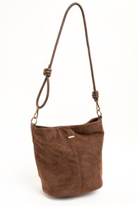 Cartera Gamuza Vegana Chocolate