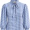 Blusa Vichy Azul