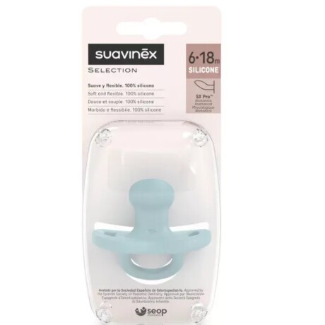 Chupetes Silicona Tetina Anatómica Sx Pro 6-18m celeste