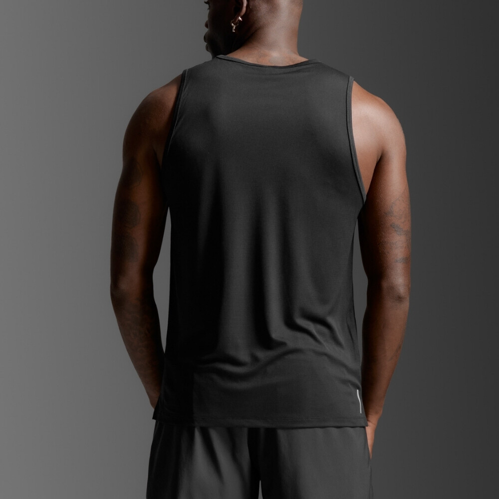 Bividi Running Aero Mesh Tank Hombre Black/silver Reflective