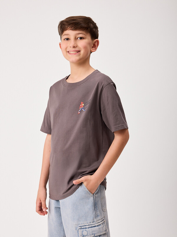 T-SHIRT CARLITOS TEEN RUSTY Gris Oscuro