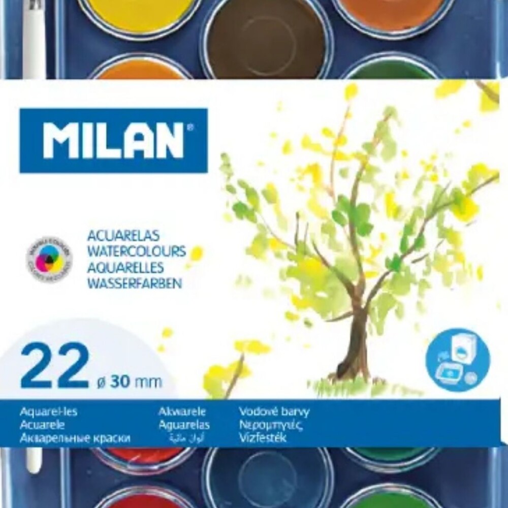 PINTURA ACUARELA MILAN 22 COLORES MODELO 80022 PINTURA ACUARELA MILAN 22 COLORES MODELO 80022