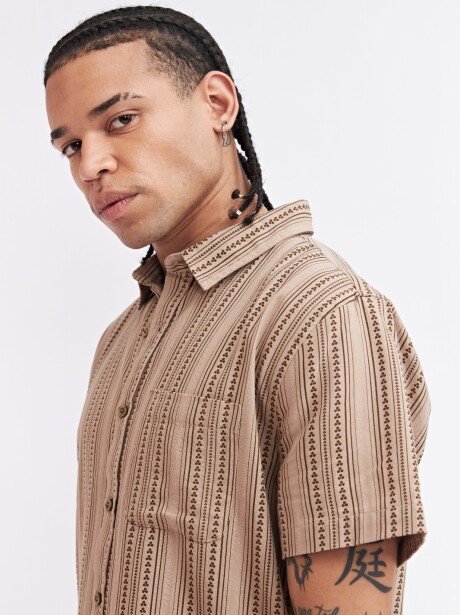 CAMISA RAY MARRON