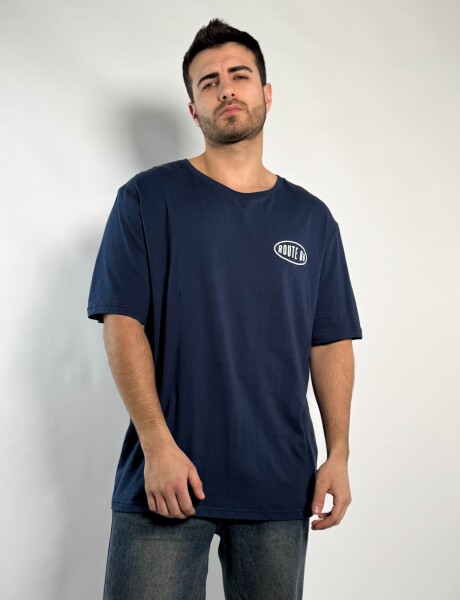Remera oversize con estampa Polino Azul