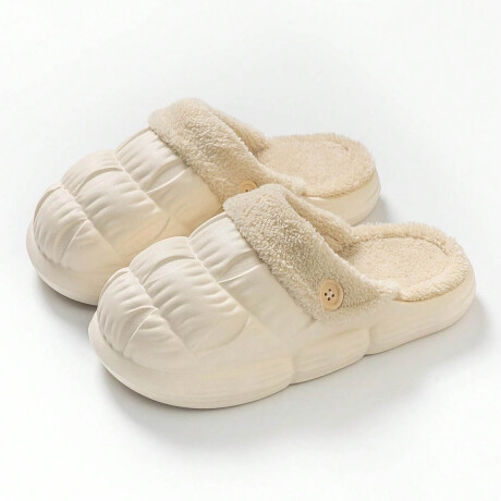 Pantufla Alta Gomón Antideslizante Unisex Corderito Blanco