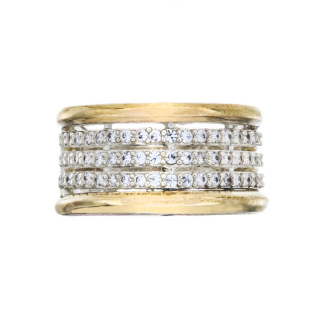 Anillo de Plata 925 , Double y circonias Anillo de Plata 925 , Double y circonias