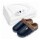 Set Pantufla Cuerina Unisex + Calienta Cama 1 Pza 3 Niveles Azul Marino