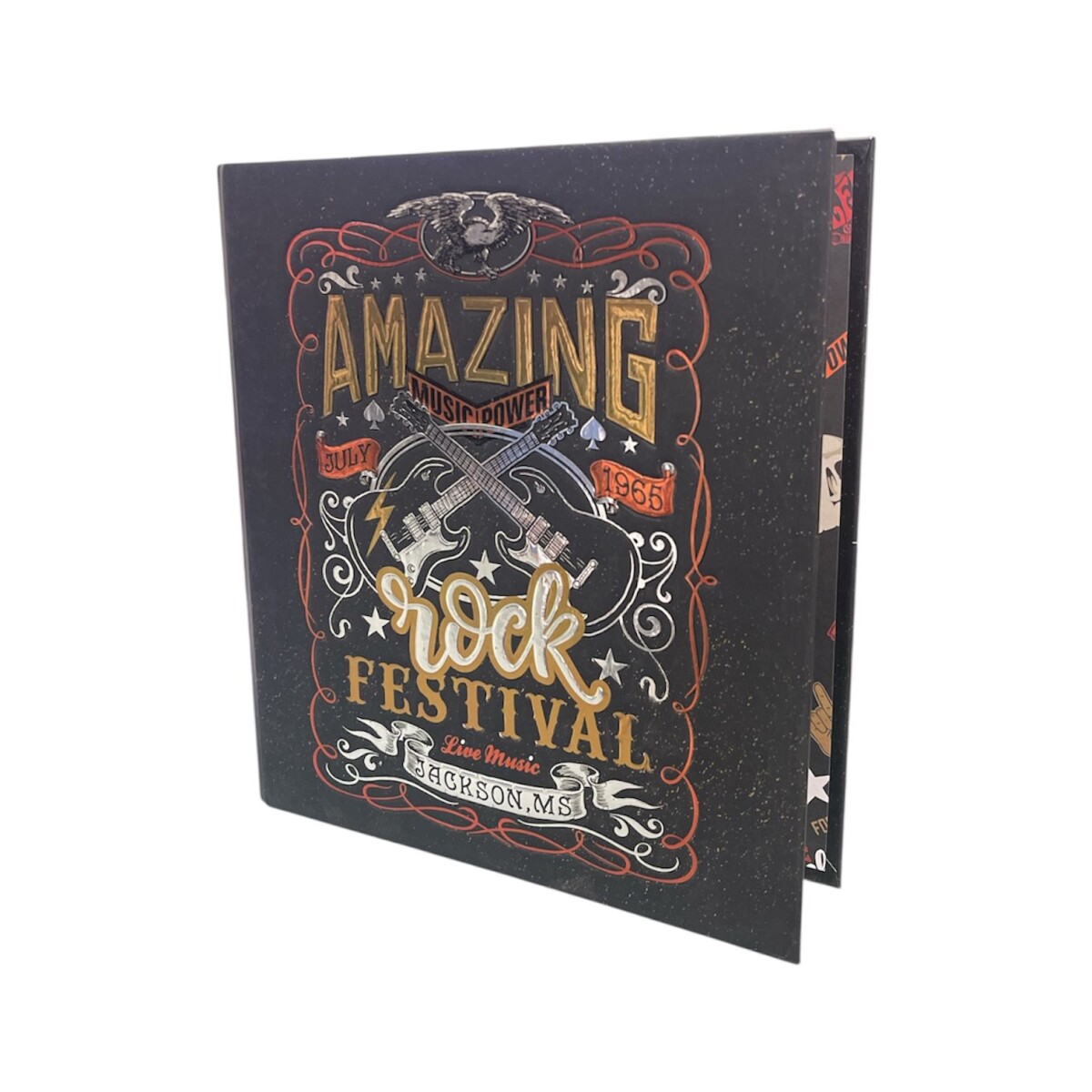 Carpeta 3 Anillos para Deberes - Rock Negra 