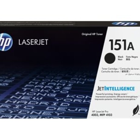 HP 151A - Negro - original - LaserJet - cartucho de tóner (W1510A) - para LaserJet Pro 4003dn, 4003dw, MFP 4103fdw HP 151A - Negro - original - LaserJet - cartucho de tóner (W1510A) - para LaserJet Pro 4003dn, 4003dw, MFP 4103fdw