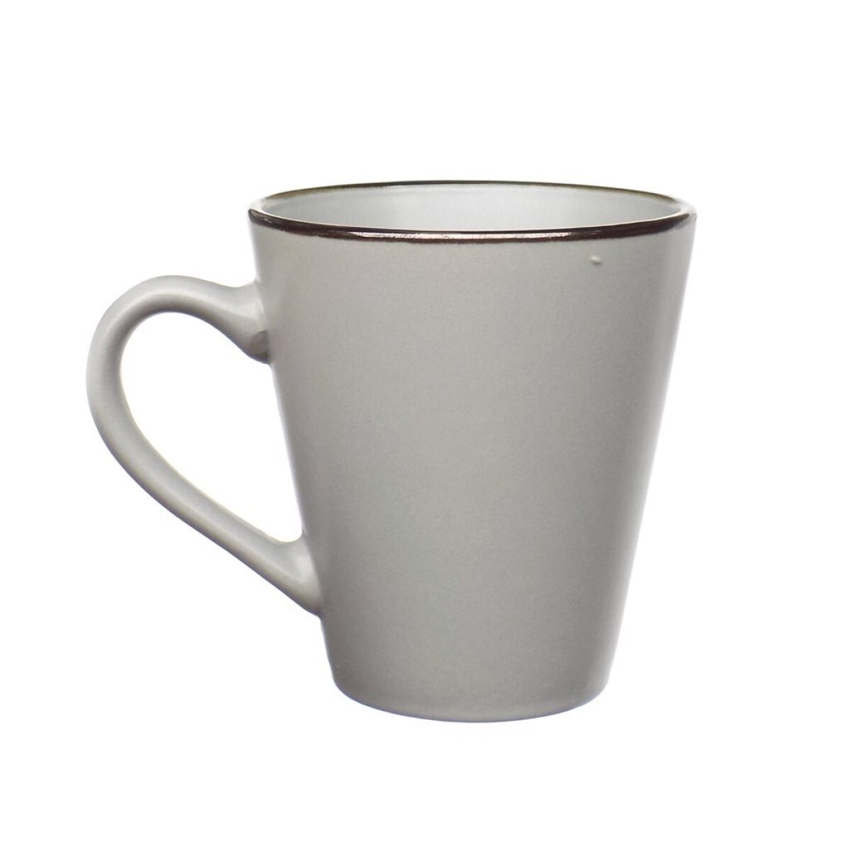 MUG 385ML CREAM BORDE MARRON 