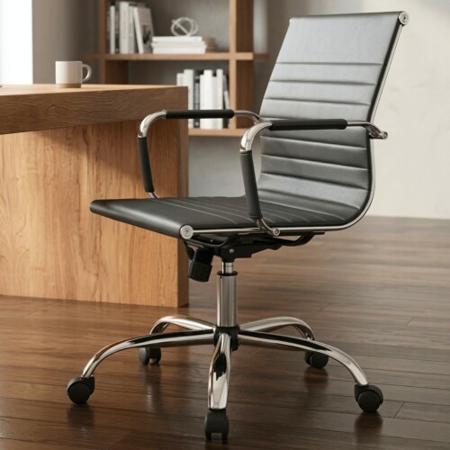 Silla De Escritorio Giratoria Asiento Acolchonados - Inox Silla De Escritorio Giratoria Asiento Acolchonados - Inox