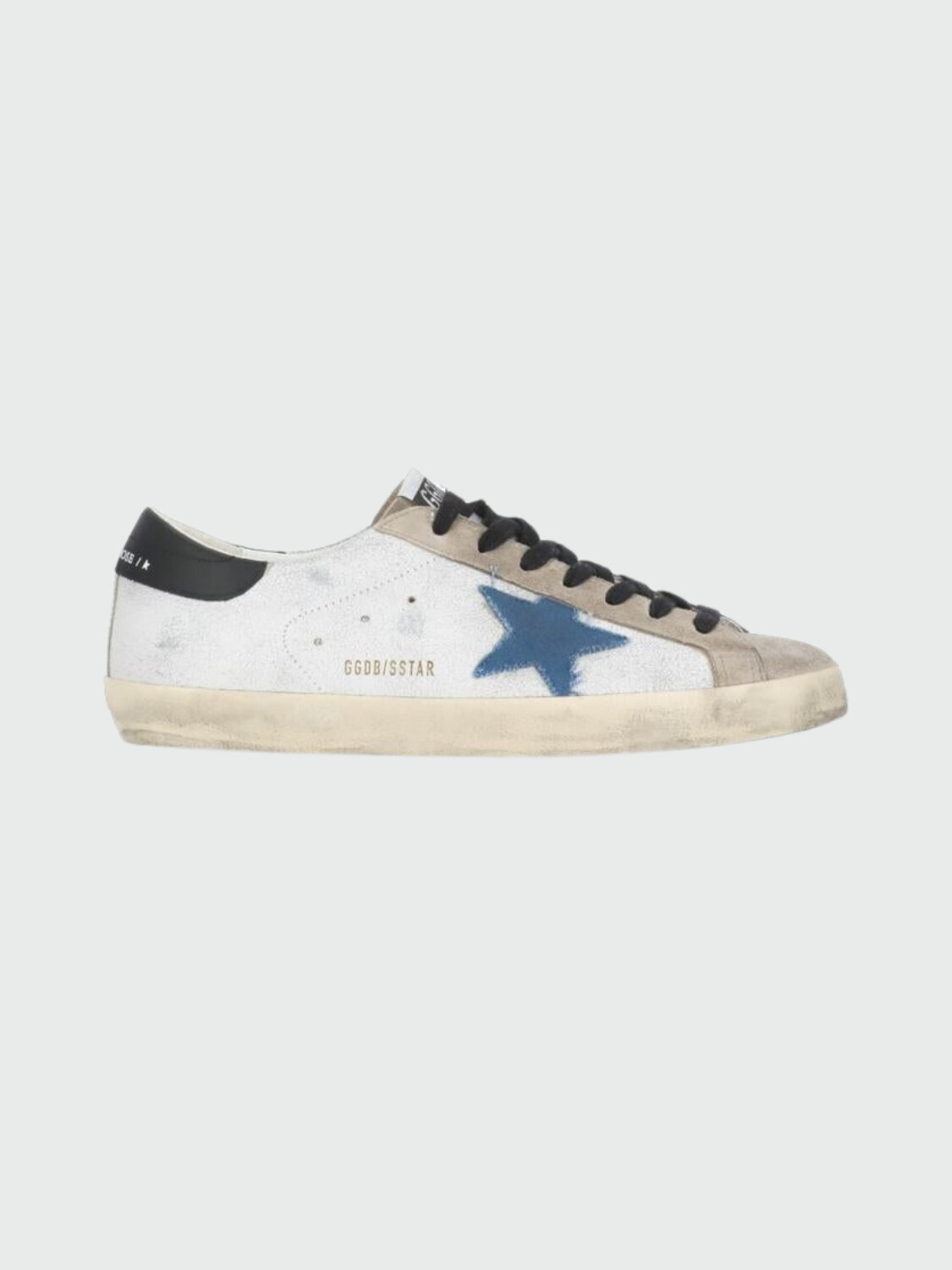 Golden Goose - SUPER STAR WHITE, BLUE & BLACK Blanco