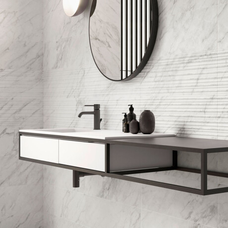 Ceramica Gris Marmol Mate 25X75Cm Decorado 000