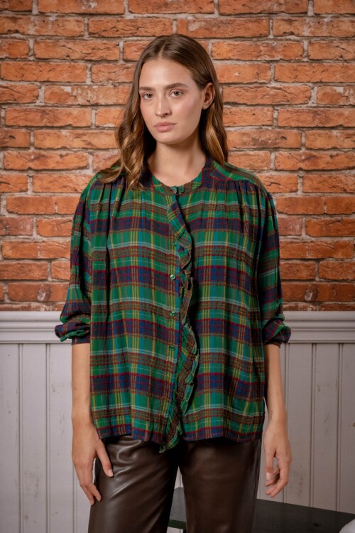 Camisa escocesa Verde