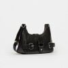 Cartera al Hombro The Noisy Gang En Cuero Graneado Negro