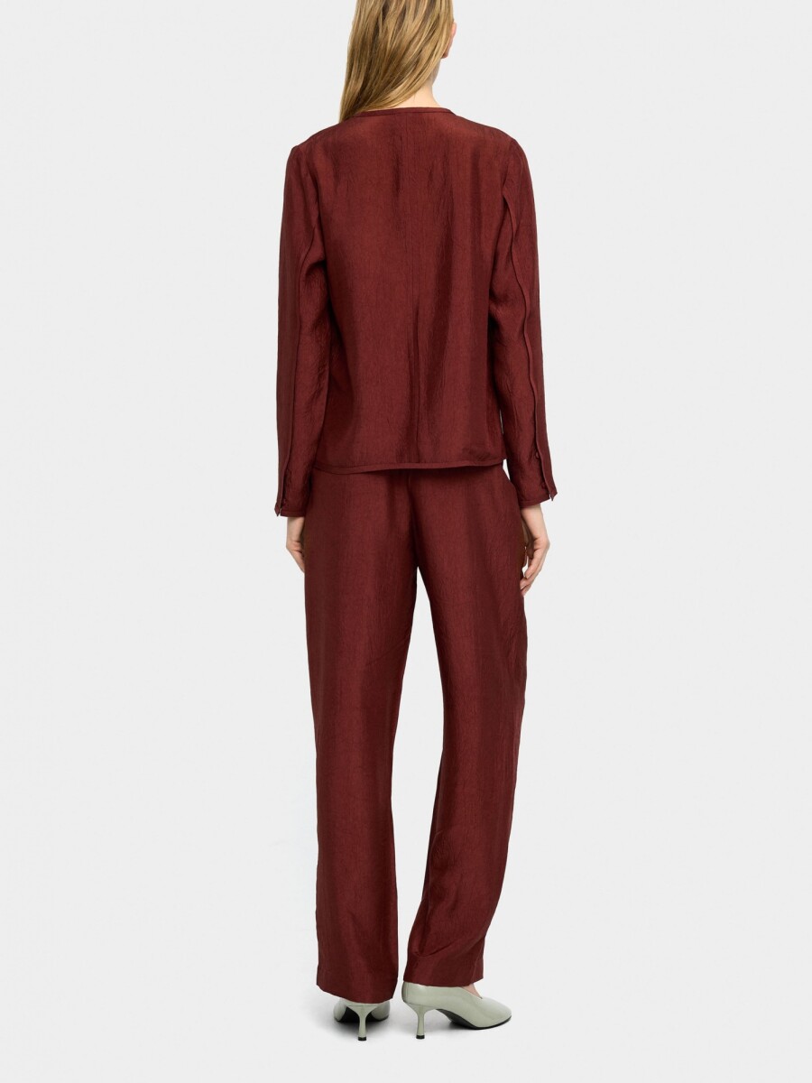Blusa Efecto Arrugado teja