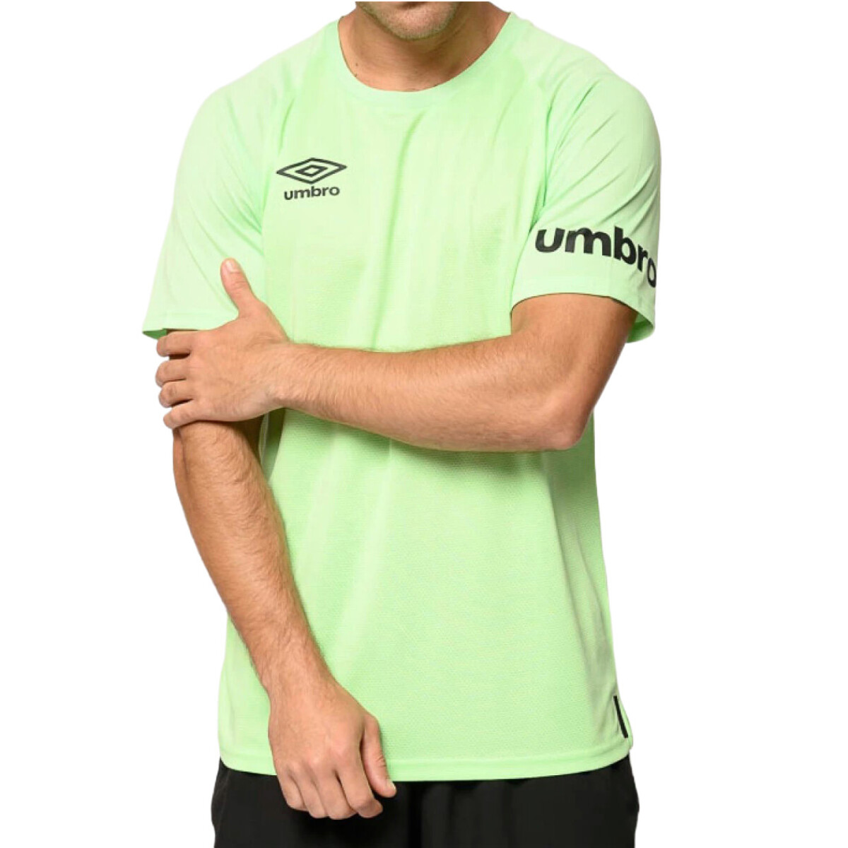 Remera de Hombre Umbro Zipper - Verde - Negro 