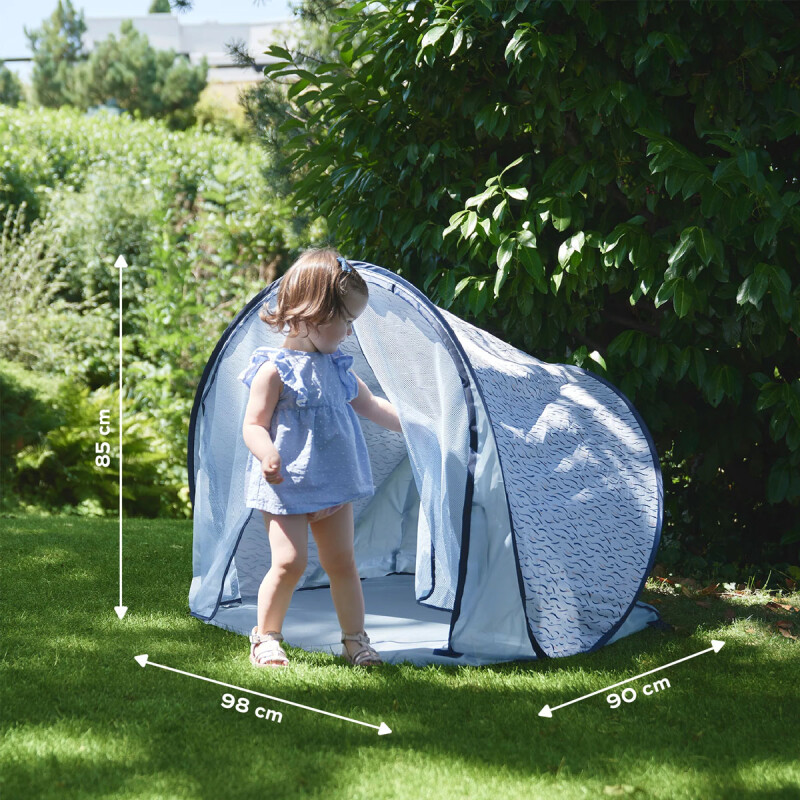 Carpa Tienda Anti-UV UPF 50+ para Bebés Blue Waves Baby Moov Carpa Tienda Anti-UV UPF 50+ para Bebés Blue Waves Baby Moov