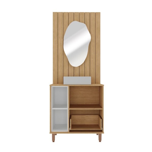 MUEBLE BAÑO 80 CM MADRI CON PANEL RIPADO - SIN BACHA S/ESPEJO MUEBLE BAÑO 80 CM MADRI CON PANEL RIPADO - SIN BACHA S/ESPEJO