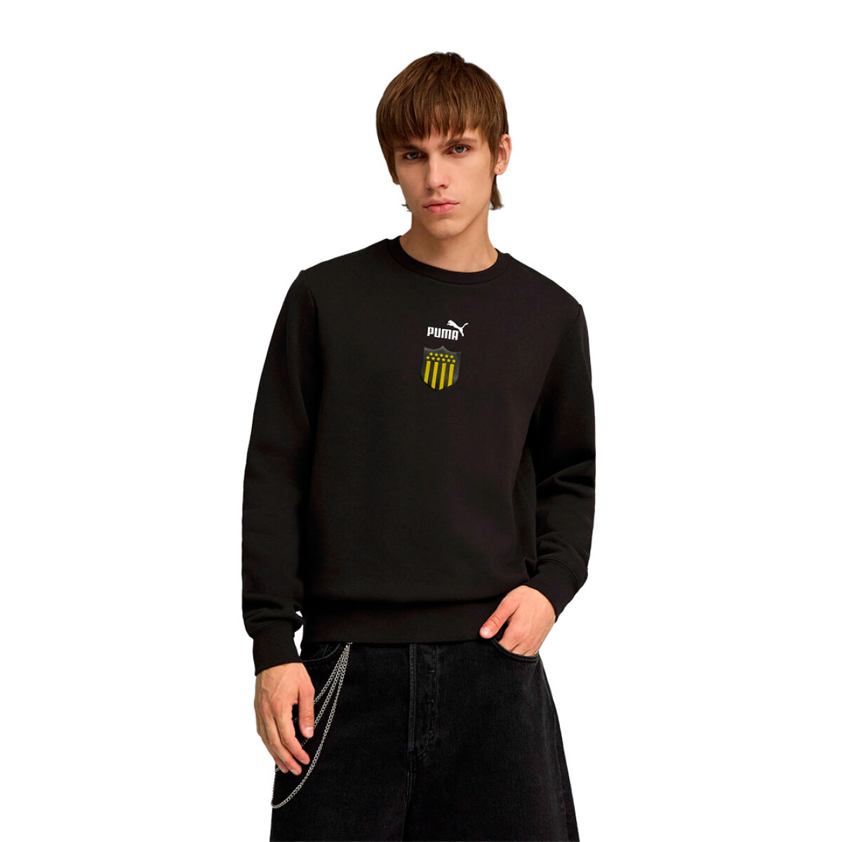 Buzo Unisex Puma Peñarol Sm N°1 Logo Centro Puma - Negro 