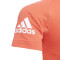 Remera Infantil Adidas Cotton Jrs Rojo - Blanco