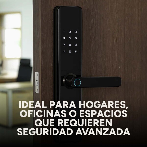 Cerradura Inteligente Biométrica Tuya Smart Electronica Wifi Color Negro