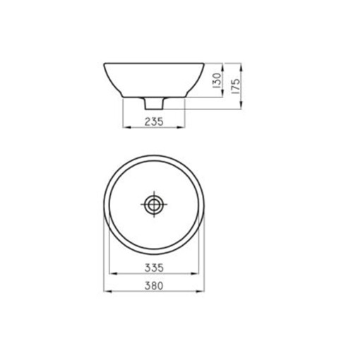 Bacha Redonda De Apoyo Azul Ferrum 000