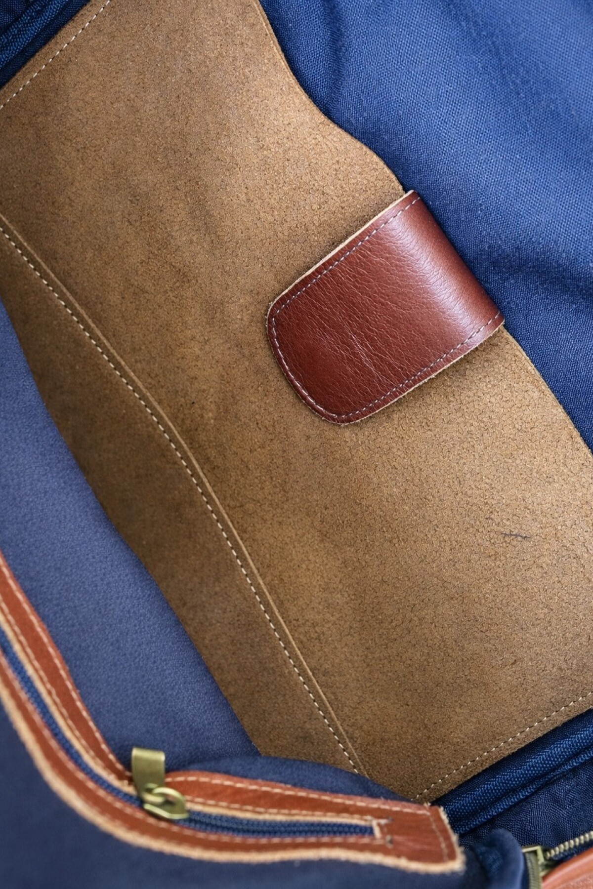 Mochila Moro Caramel Blue Zip