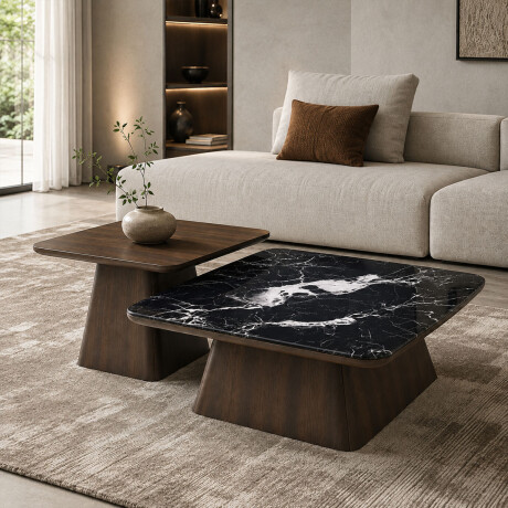 MESA DE CENTRO NERO Nogal - UNICO