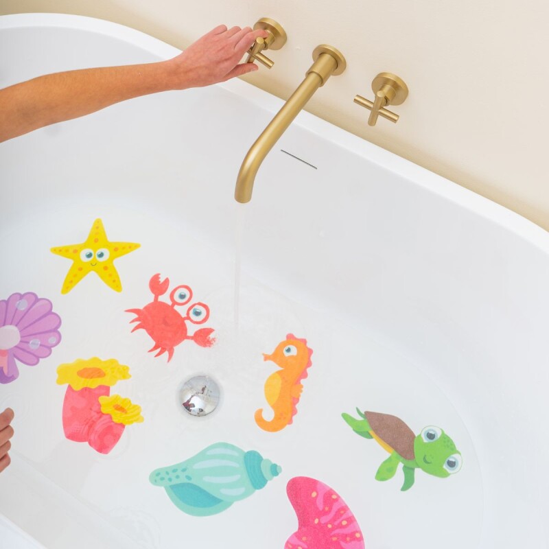 Calcomanías antideslizantes para bañera Guppy