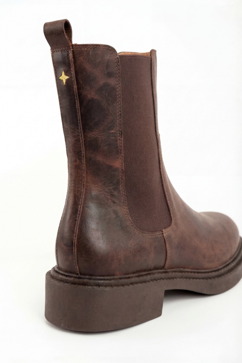 Bota Cuero Chocolate
