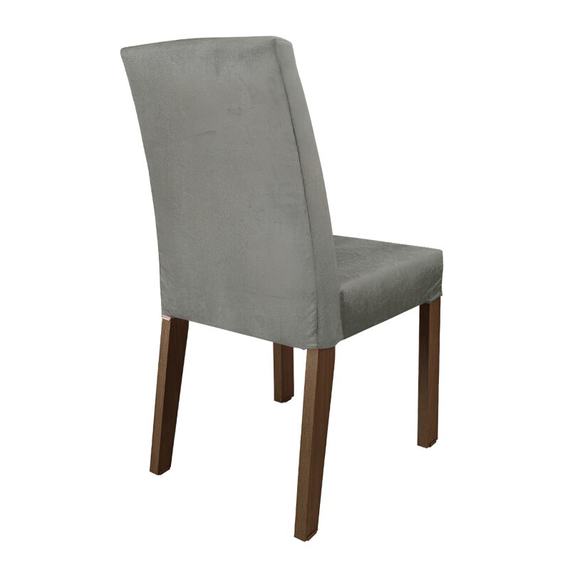 Juego Comedor Lumax Mesa Rustic Negra + 4 Sillas Fiona Gris