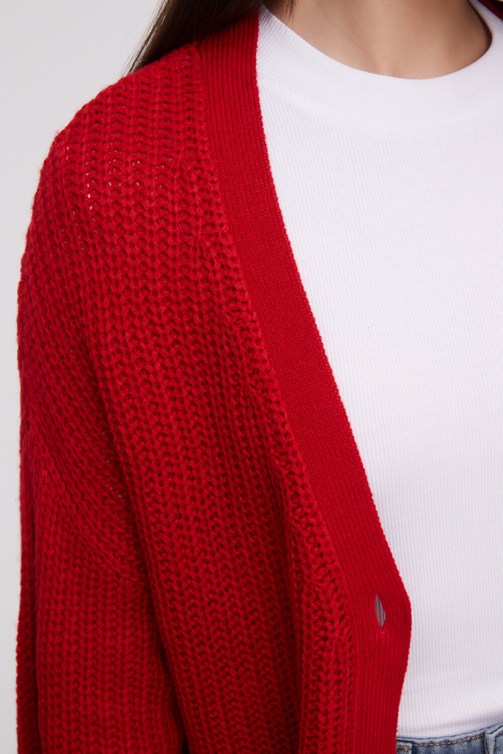 Cardigan Ahualoa Rojo