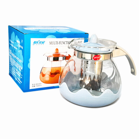Tetera de vidrio c/filtro 1500ml Tetera De Vidrio C/filtro 1500ml