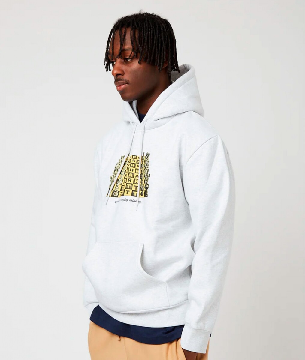 Hooded Chessboard Sweat Ash He 