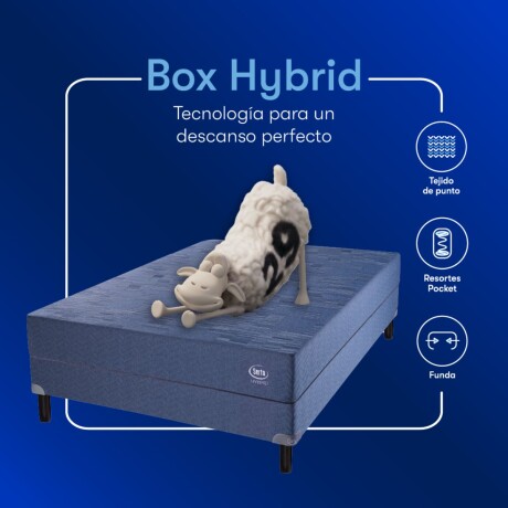 Conjunto Sommier Box Hybrid- King 1.80 x 2.00