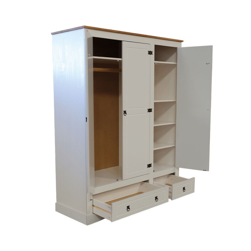 Ropero Blanco 3 Puertas 3 Cajones Línea Mexicana Ropero Blanco 3 Puertas 3 Cajones Línea Mexicana