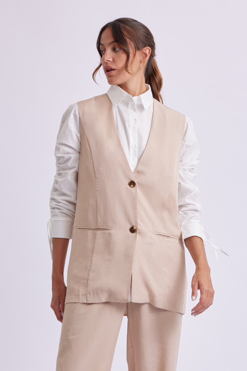 Chaleco formal Beige