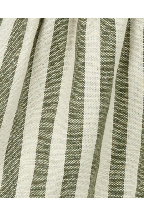 Vestido de lino escalonado y vincha Sin color